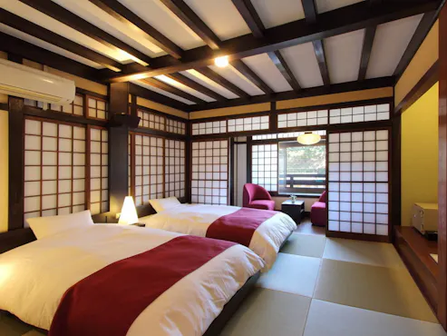 【Ki no Ka】Kamar Twin Bergaya Jepang 8 Tatami