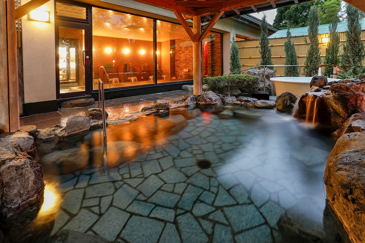 【大浴場】自家源泉の夕日ヶ浦温泉