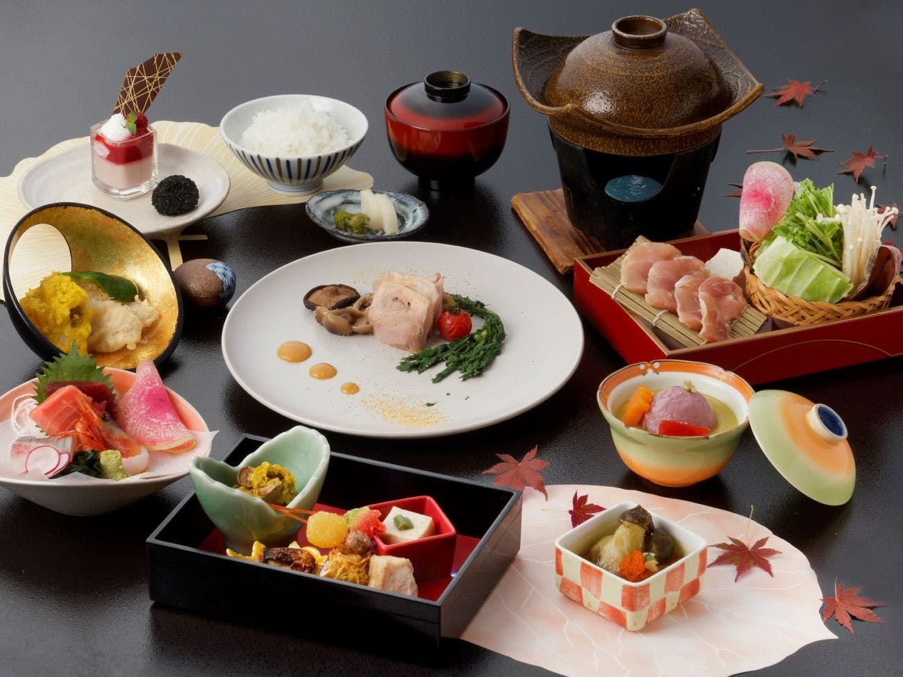 川俣軍鶏コース ＜2023年秋＞の一例