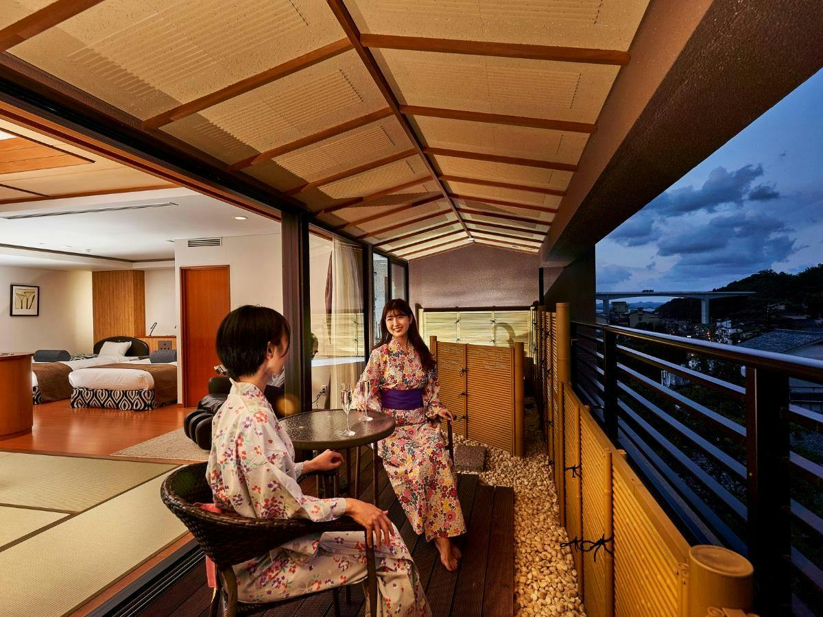 【お部屋で露天風呂デビュー】お子様の初めての露天風呂体験は松乃湯で！山陰のごっつお夕食バイキング