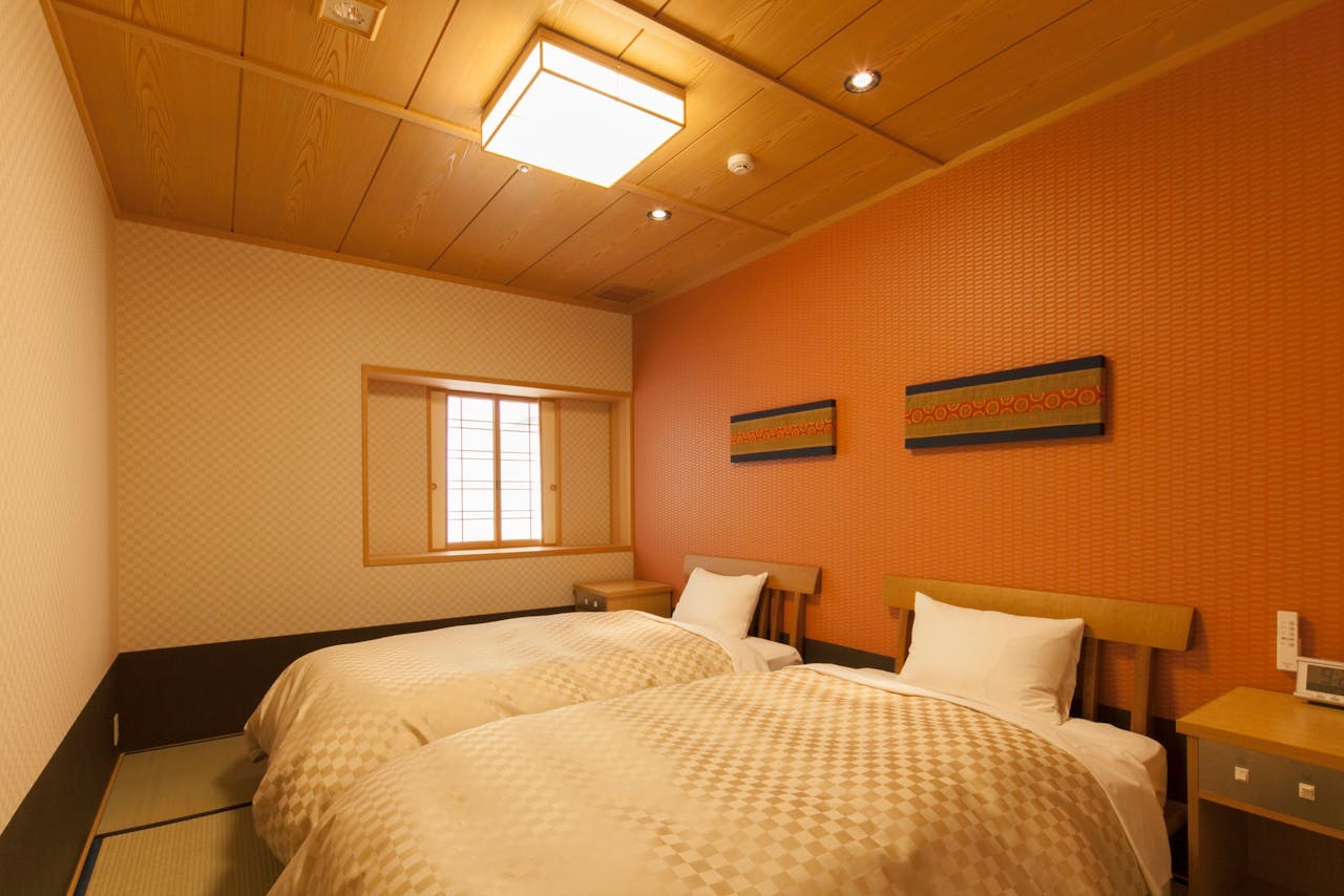 ひだホテルプラザのバリアフリー対応「特別室」のベッドルーム