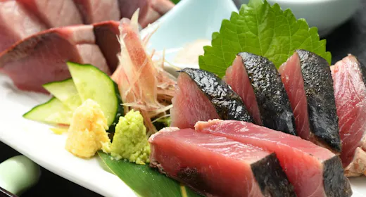 【鮑の踊り焼&気仙沼直送カツオ(かつお)!刺身もタタキも楽しめる旬味覚プラン】