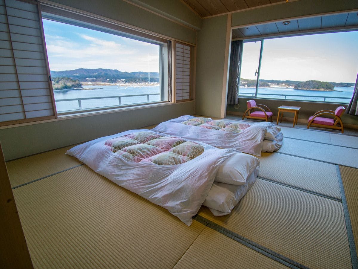 南三陸ホテル観洋 - お部屋確約！【東館和室15帖角部屋プラン】眺め