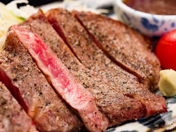 【上州牛ステーキ100g】ジュワッと溢れる肉汁~控えめ会席+上州牛ステーキ~