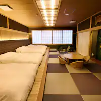 ห้องพรีเมียมพร้อมอ่างอาบน้ำไม้ฮิโนกิและน้ำแร่ธรรมชาติ