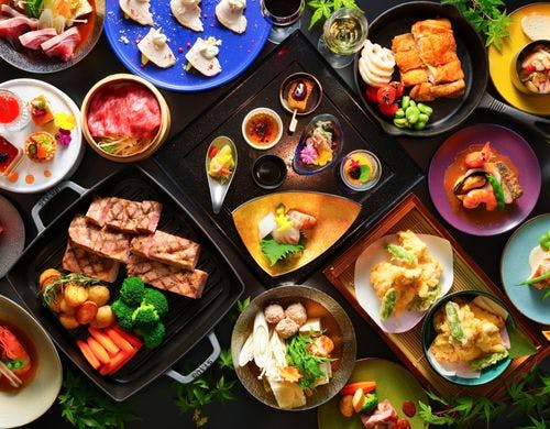 ＜夕食＞バイキング　盛り付け一例