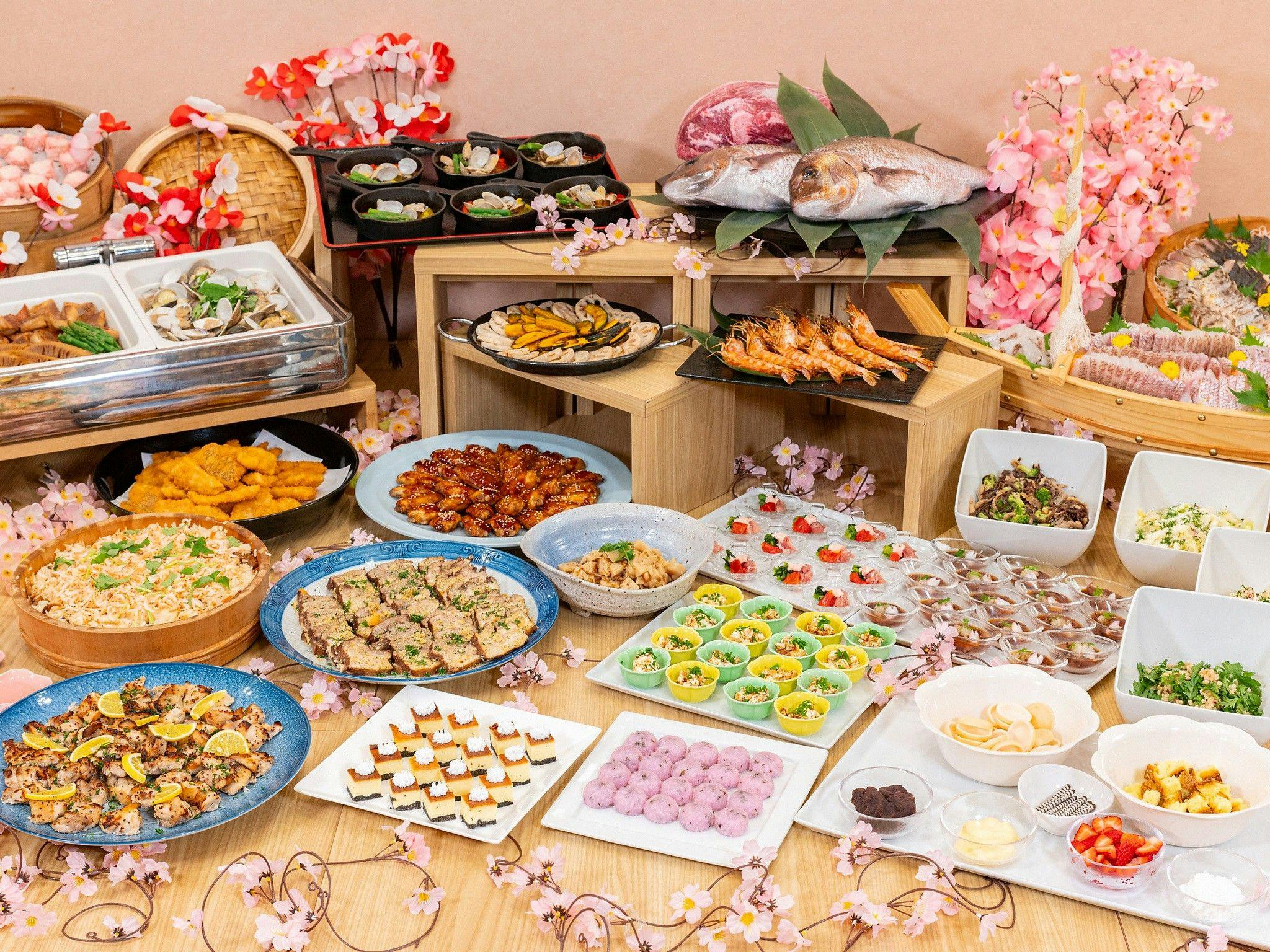 【ฤดูใบไม้ผลิ】บุฟเฟต์อาหารเย็น (ตัวอย่าง)