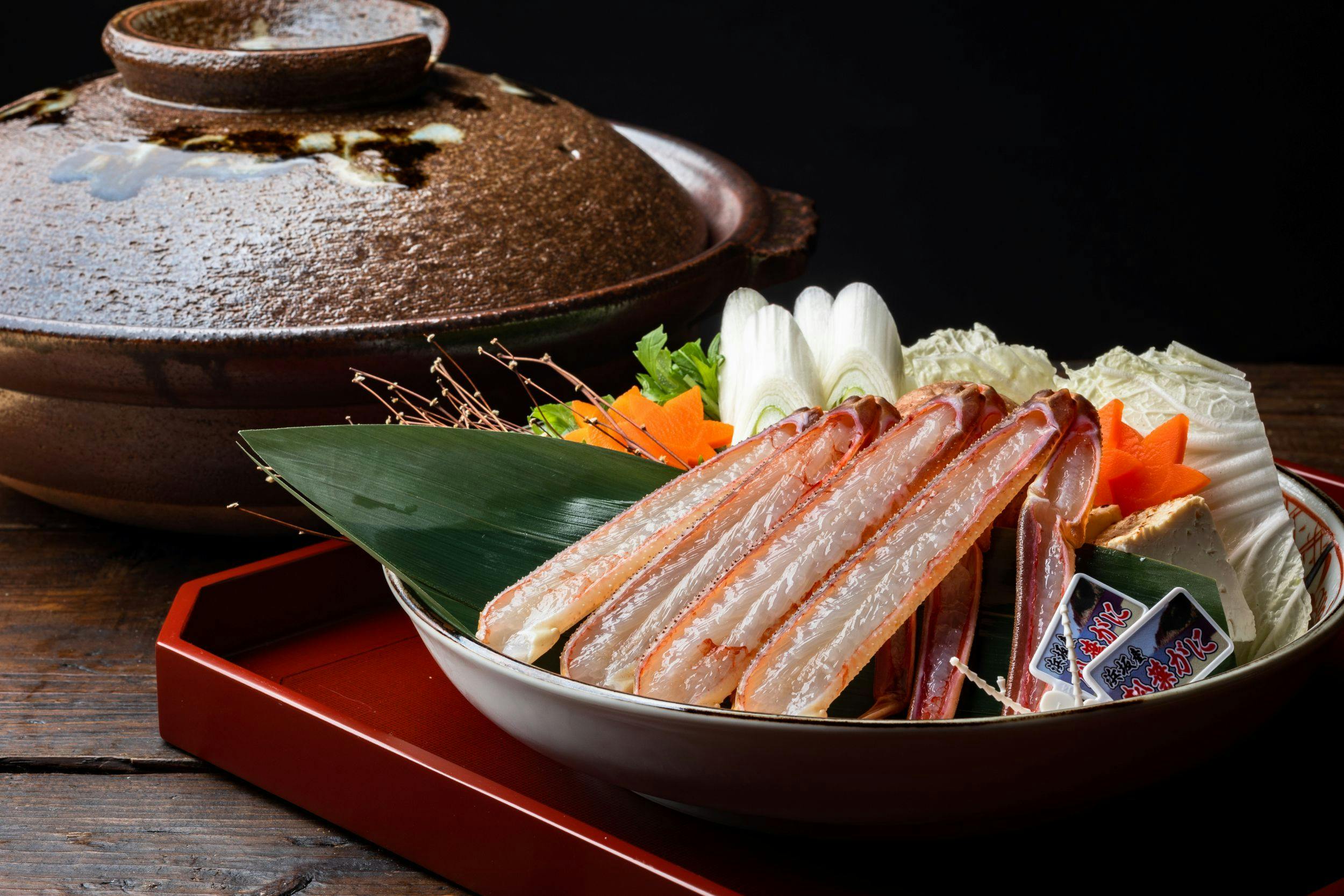 【タグ付・活松葉蟹1杯】最高級！ブランド地蟹を刺・焼・茹で堪能！究極のフルコース「極」｜和朝食