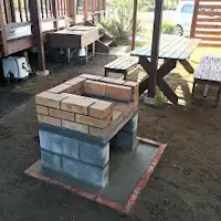 屋根付きBBQハウス(コンロ周り)