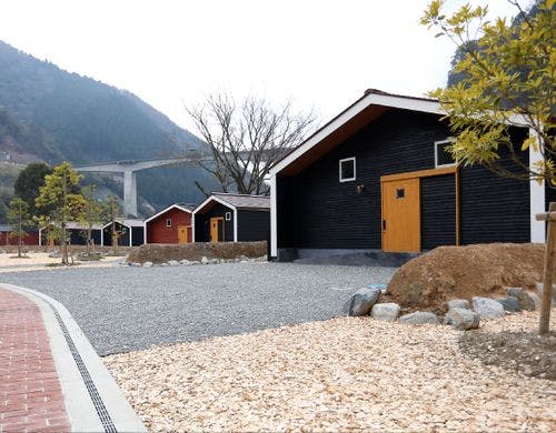 1号棟より6号棟まで宿泊棟の全景