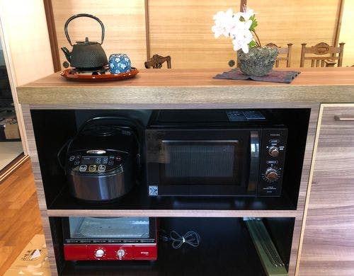 電子レンジ他、家電製品一式完備