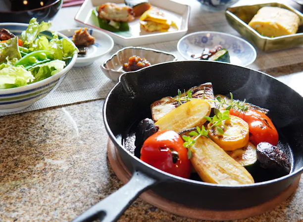 多賀の野菜とお米の「多賀さとやま御膳」