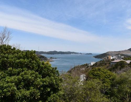 テラスからの眺める鳥羽湾