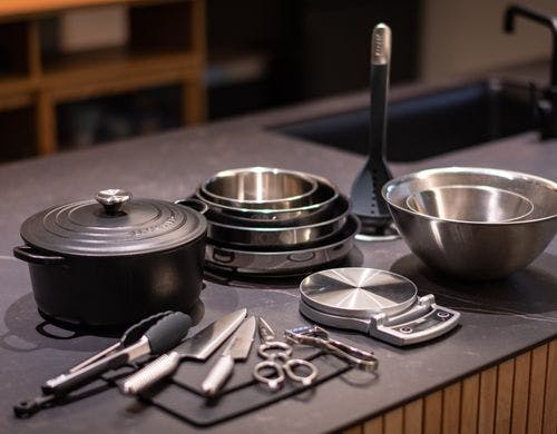 ルクルーゼ・ティファールシリーズ柳宗理等の調理器具