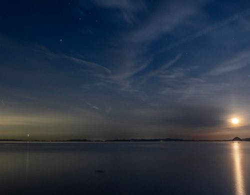 夕陽、朝日を一望できます。