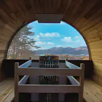 山中湖を臨む、眺望抜群のサウナで整う