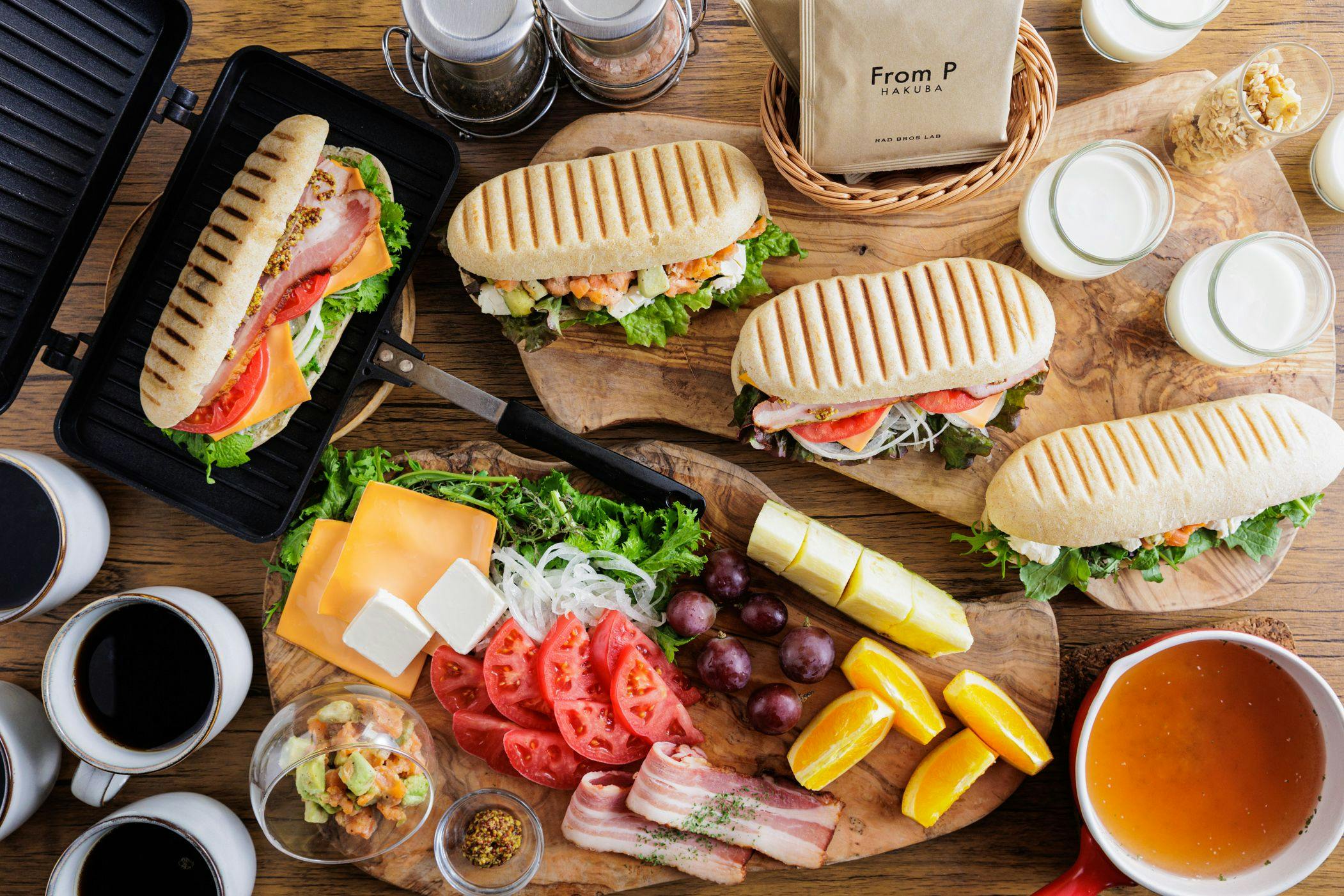 朝食 信州産パニーニ