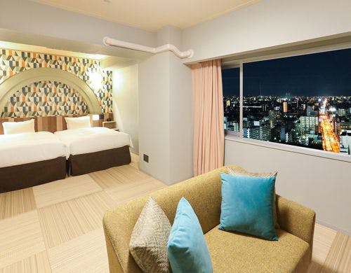 デラックスファミリールームから見た夜景