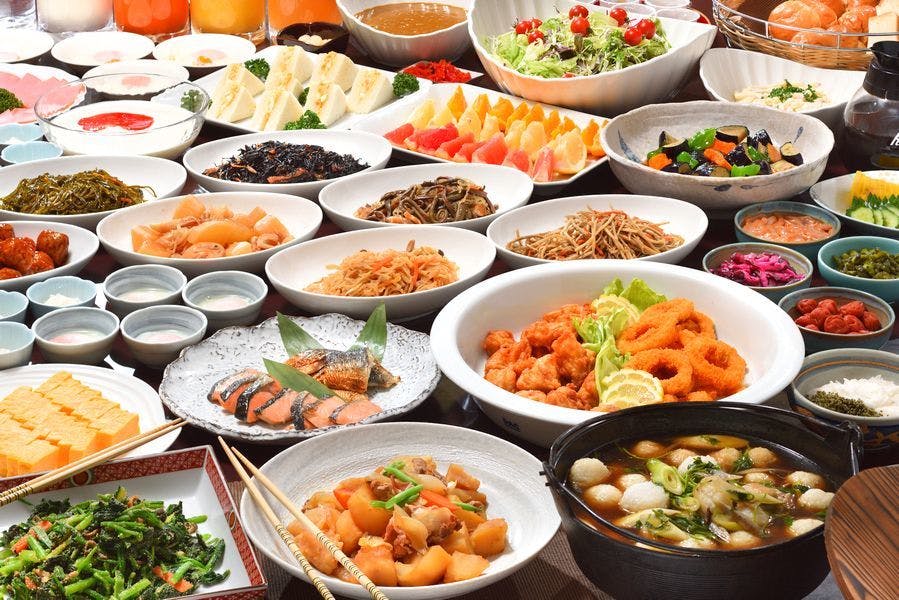 ภาพบุฟเฟ่ต์อาหารเช้า