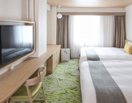 26平米広々2ベッドルームのデスク