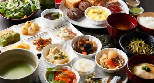 【朝食付き】こだわりの手づくりおばんざいビュッフェ付! 見て食べて楽しい50種類を超える充実メニュー