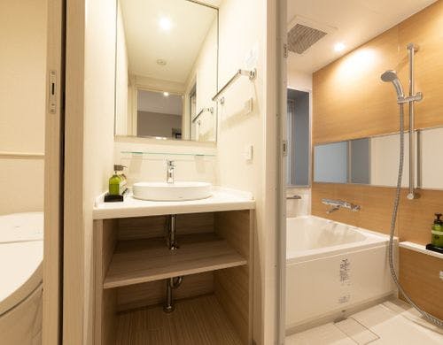 【EXダブル】ベッド幅160cm、17平米