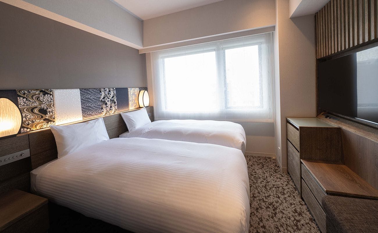 【ツイン/20m2】90cm幅ベッド2台