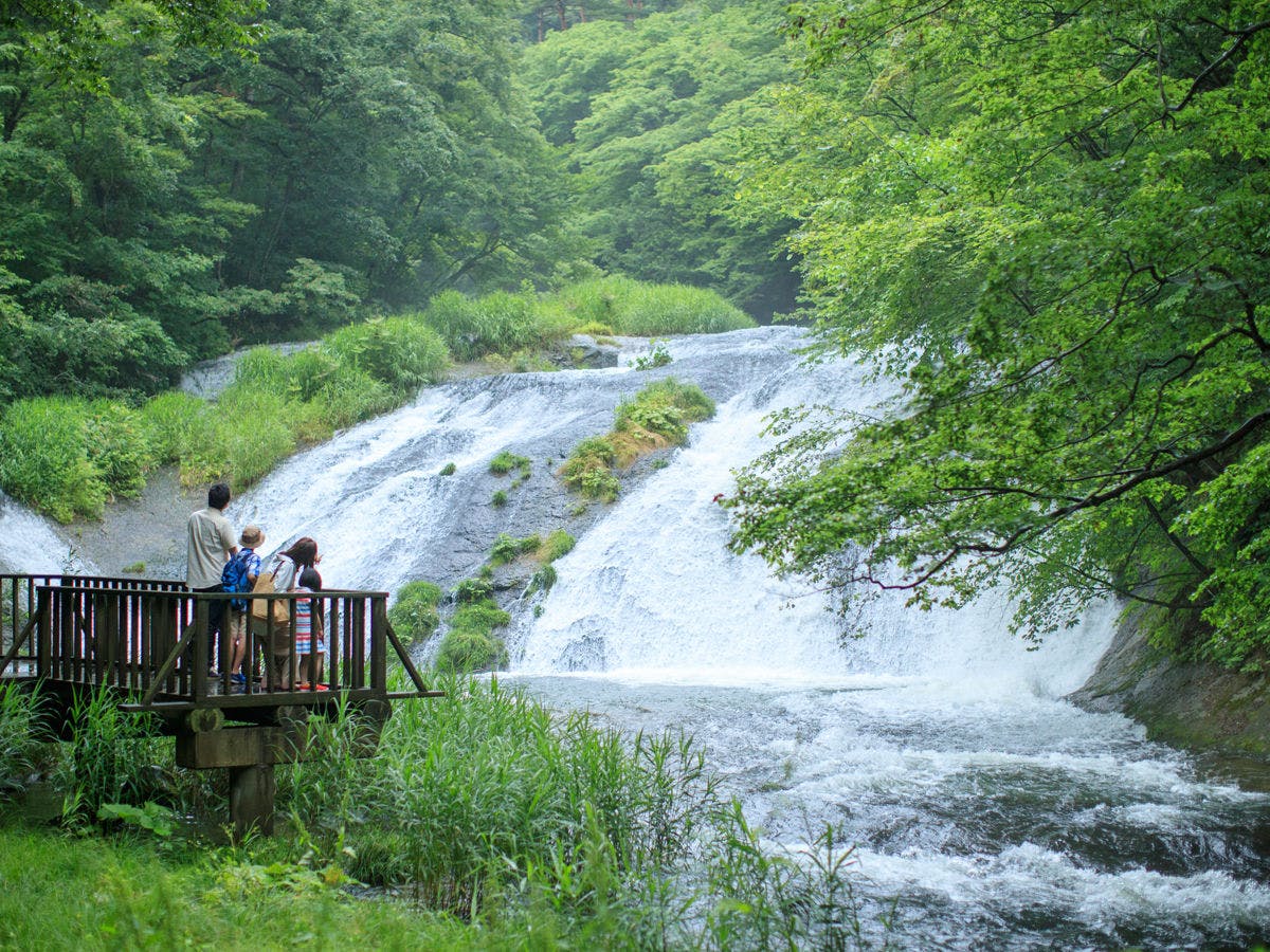 ไปเดินเล่นที่น้ำตกคามาบุจิกันเถอะ♪