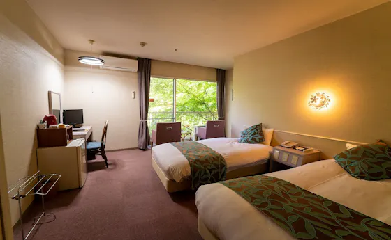 ห้องพักแบบเตียงคู่สไตล์ตะวันตก (ตัวอย่าง)