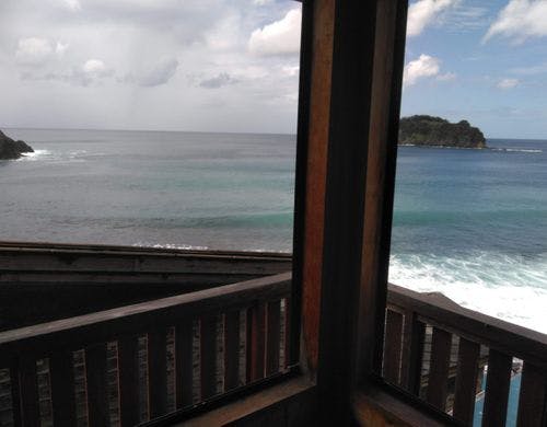 シーサイド14名様棟のバーベキュー場です。