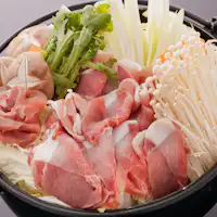 หม้อไฟหมูป่าขึ้นชื่อของอิจิโนะมะตะ (ตัวอย่าง)