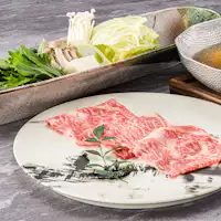 Shabu-shabu daging wagyu × bufet separuh hidangan kukus bakul buluh (seiro)