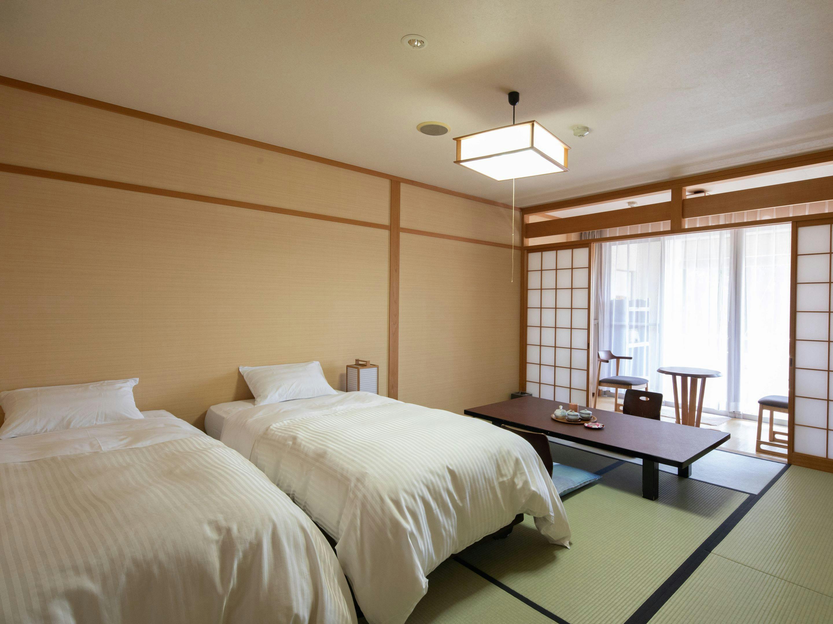 【Bilik】Bilik gaya Jepun dengan onsen luar (katil kembar)