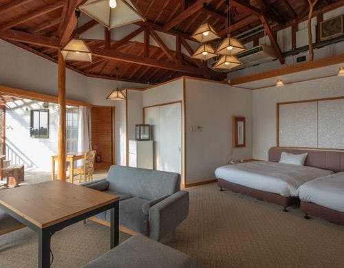 源泉露天風呂付別荘タイプ/海を臨む