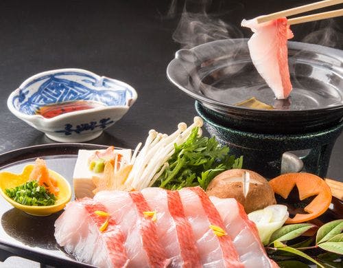 ■伊豆の高級魚「金目鯛のしゃぶしゃぶ」