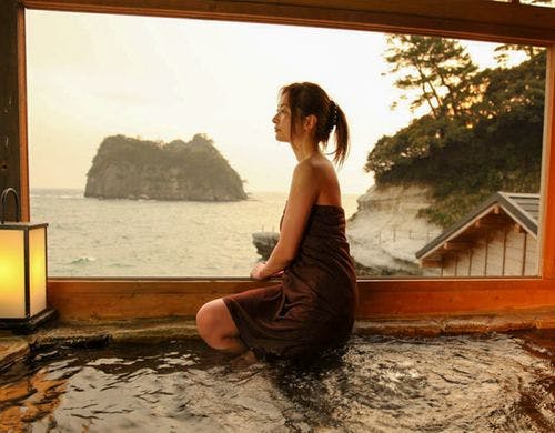 ■湯浴み着で開放感を味わえる（女性のみ）