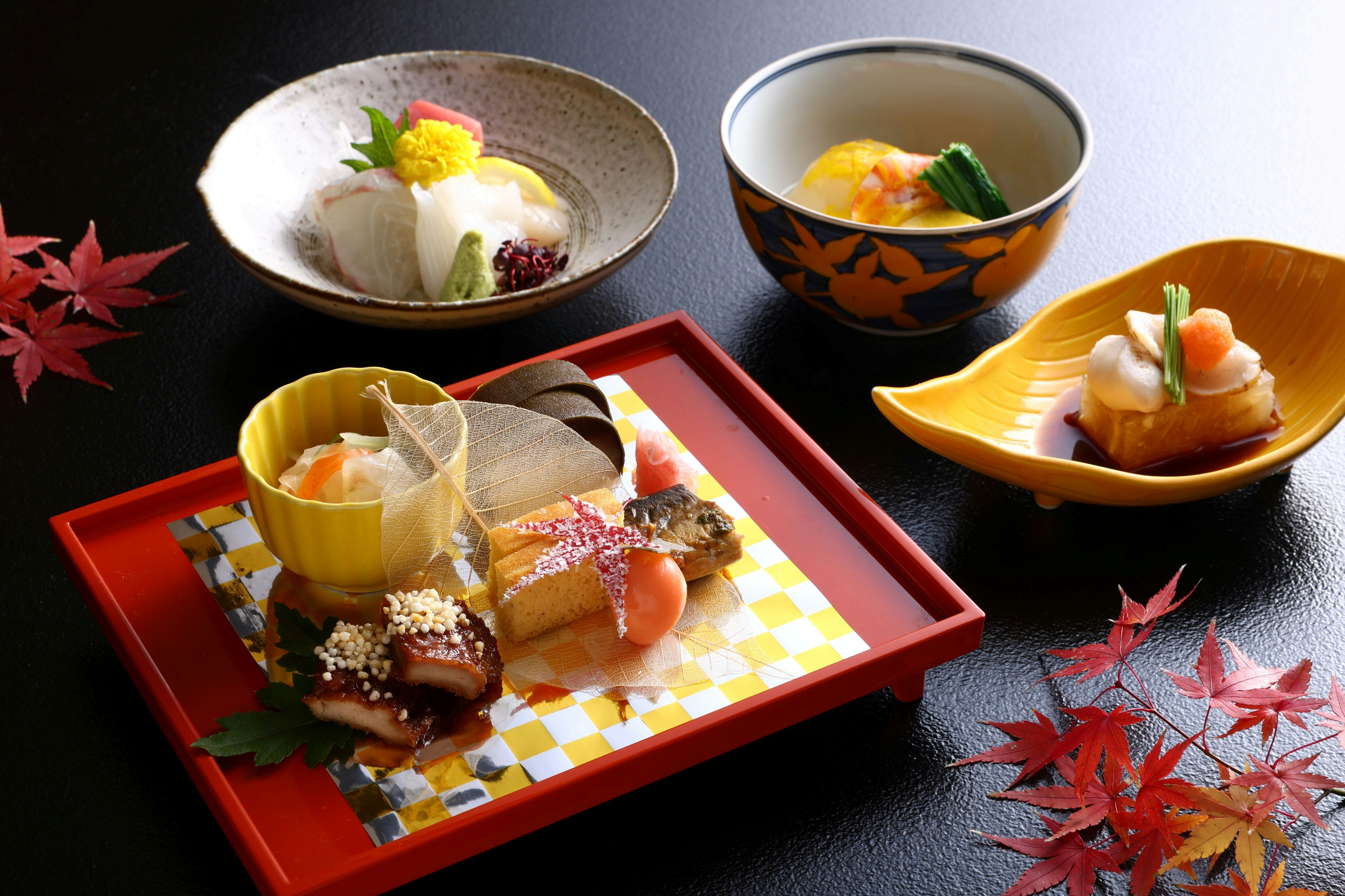 Contoh menu kaiseki musiman [Musim Gugur]