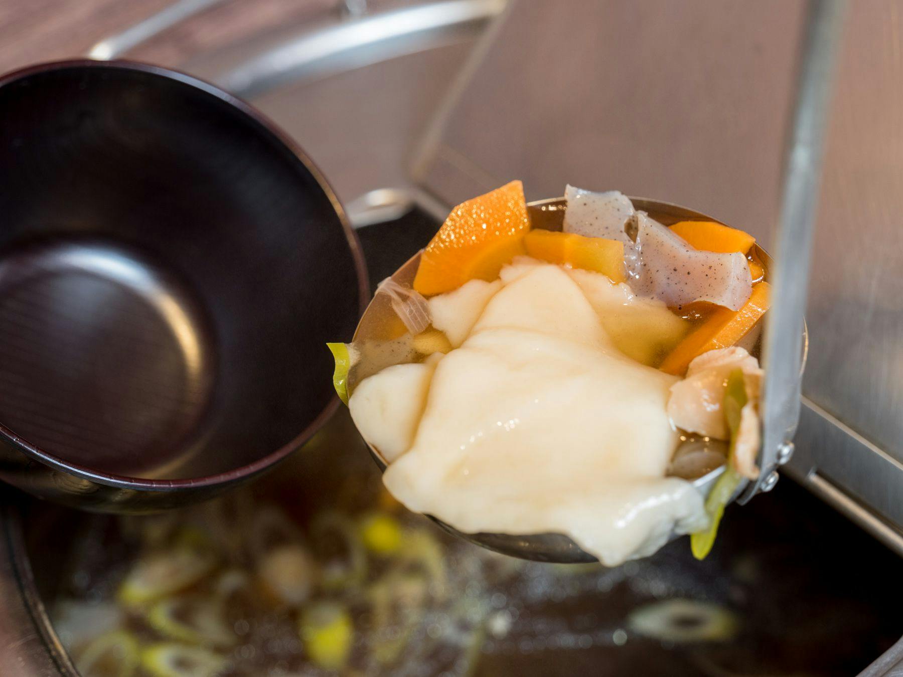 지역 특산물! 모리오카 지역 메뉴 힛츠미 수프.