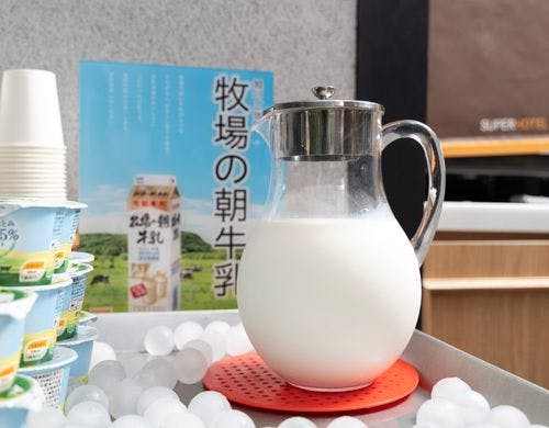 旭川ご当地の牛乳をご用意♪
