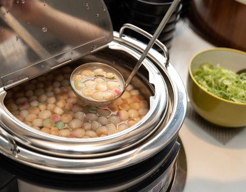 有機大豆を使用したお味噌汁でほっと一息♪