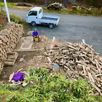 暖炉用の薪
