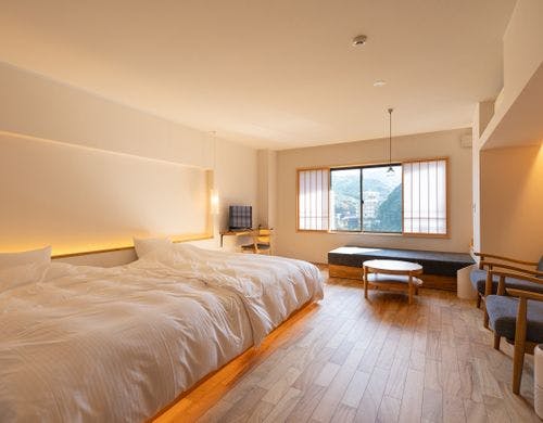 ダブルベッドのツインタイプ