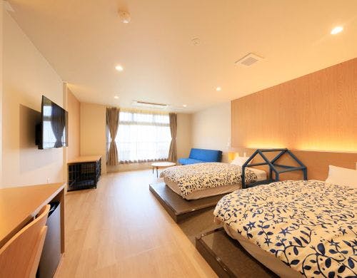 洋室ツイン◆当室限定で愛犬専用ベッド付き