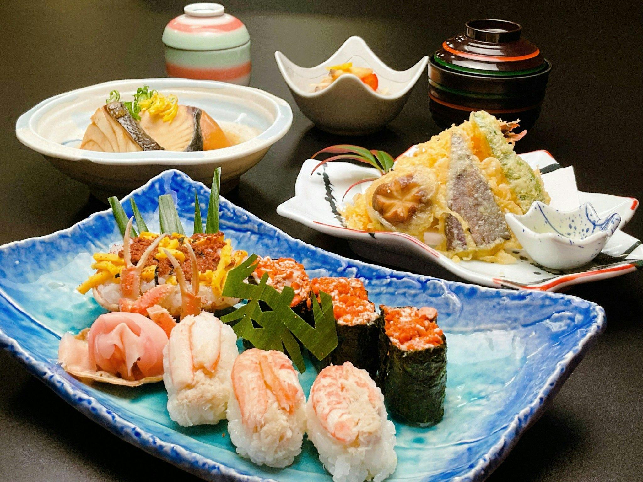 แผนลิ้มรสอาหารไคเซกิทังโกะพร้อมซูชิพิเศษ.