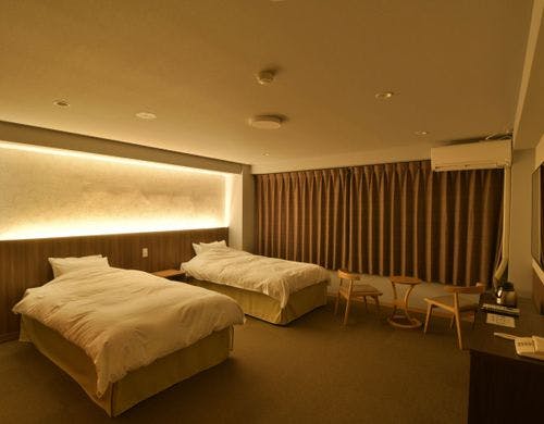 ユニバーサルデザインのツインルーム。