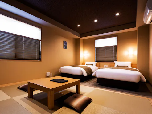 ห้องพักแบบญี่ปุ่นและตะวันตกมาตรฐานเตียงคู่