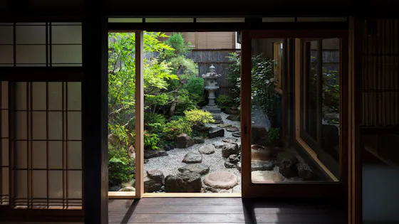Pemandangan dari Kamar Gaya Barat (Taman Jepang).