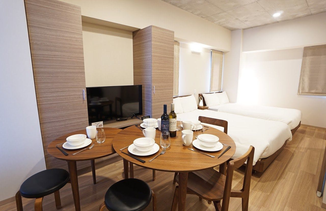 ห้องพัก 1LDK ขนาด 37 ตารางเมตร พร้อมบรรยากาศที่เงียบสงบ