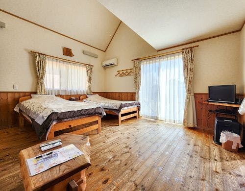 #コテージ　液晶TV・冷暖房も完備