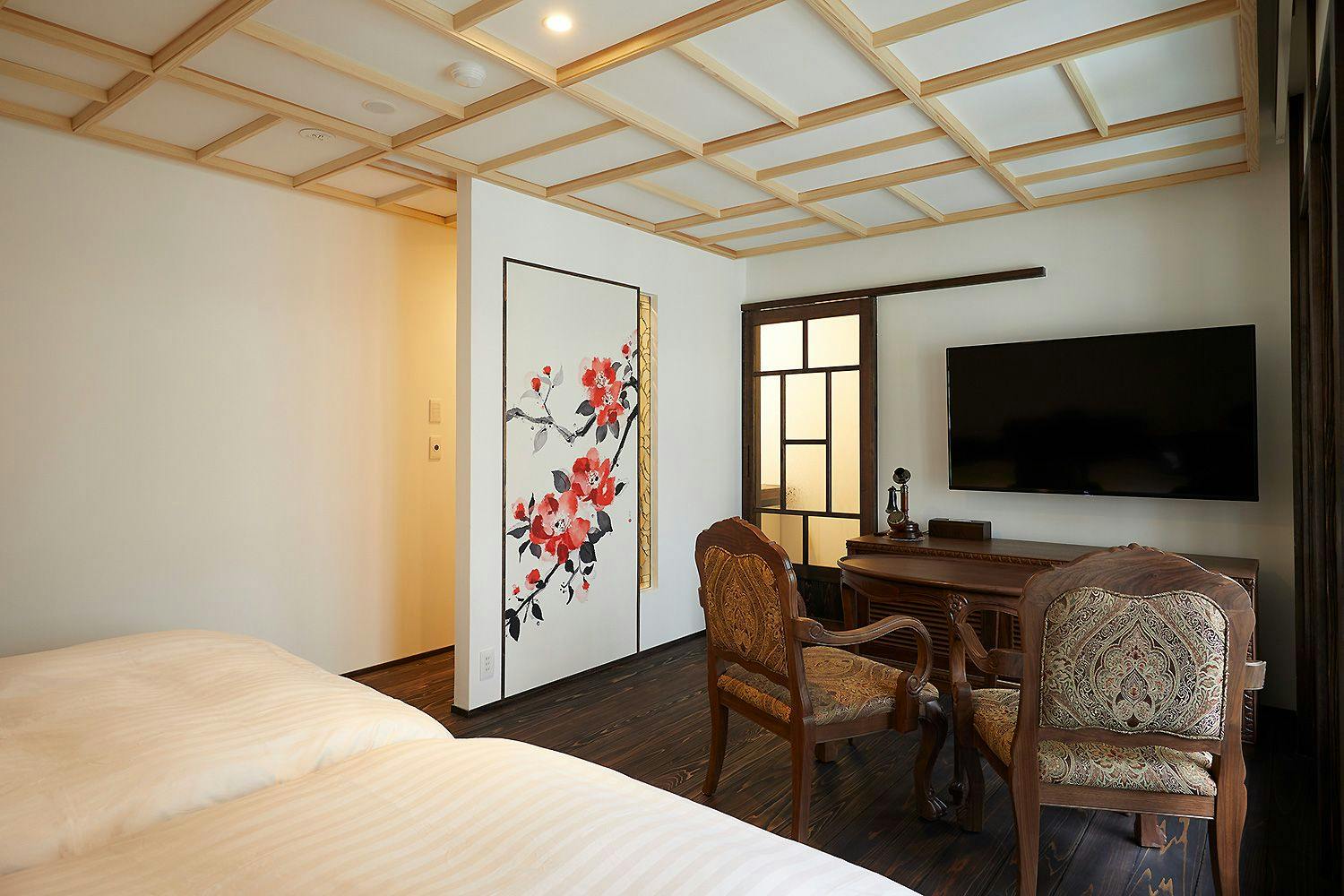 ห้องพักสไตล์ไทโชโมเดิร์นฝั่งภูเขา (พร้อมห้องน้ำ, ห้องปลอดบุหรี่)